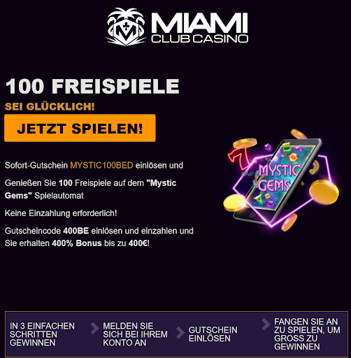 Miami Club
                                Casino 100 Free Spins