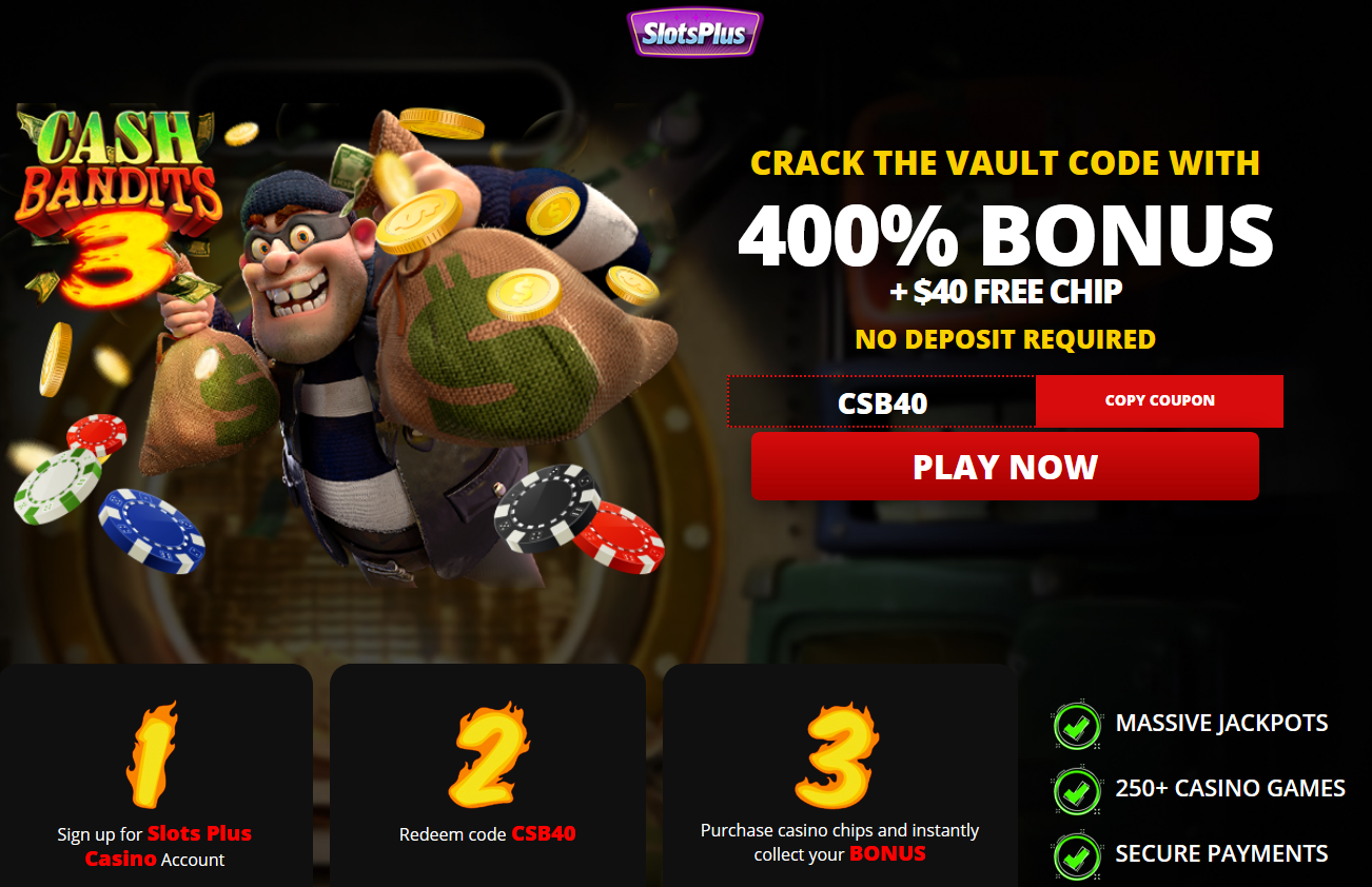 400% WELCOME
                                BONUS + $40 FREE CHIP