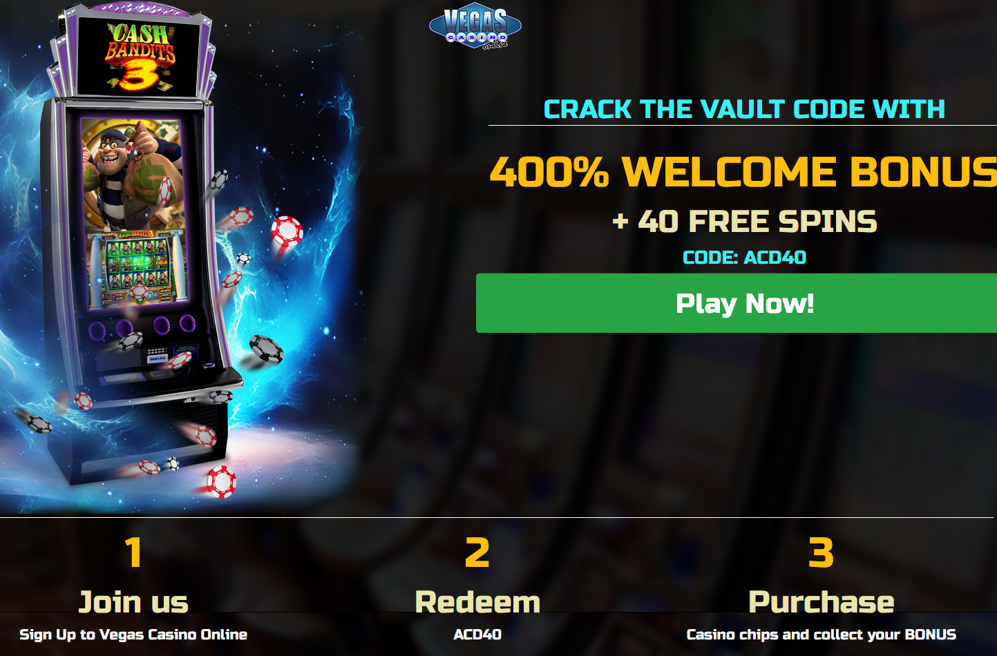 400%
                                WELCOME BONUS | + 40 FREE SPINS